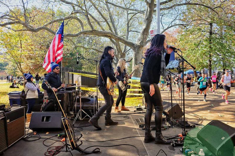 Performing at the TCS NYC Marathon
